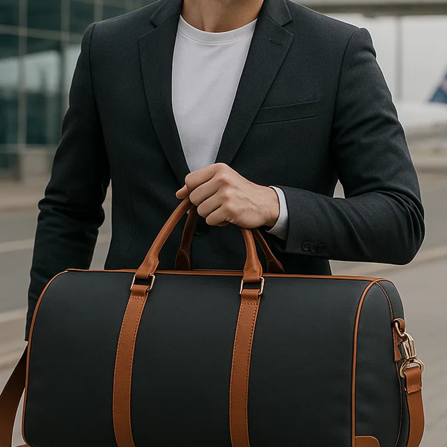 Grand sac de voyage en cuir