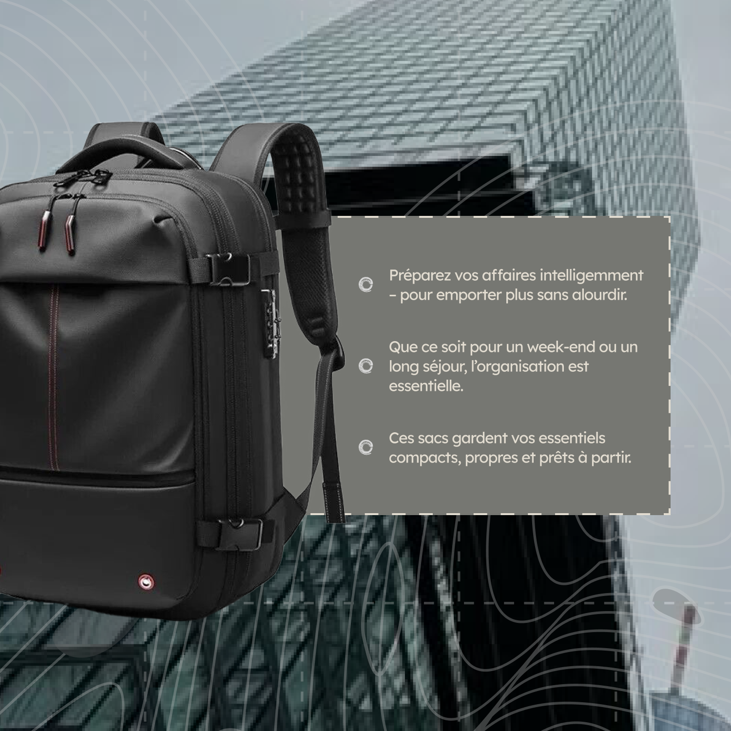 Sac à dos de compression sous vide
